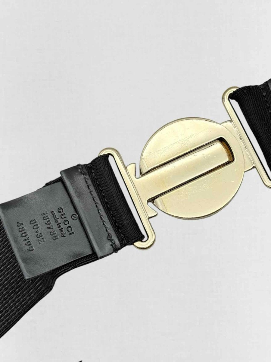 Pre - loved GUCCI Black Belt at Reems Closet