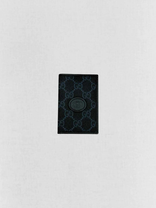 Pre - loved GUCCI Black Card Holder at Reems Closet
