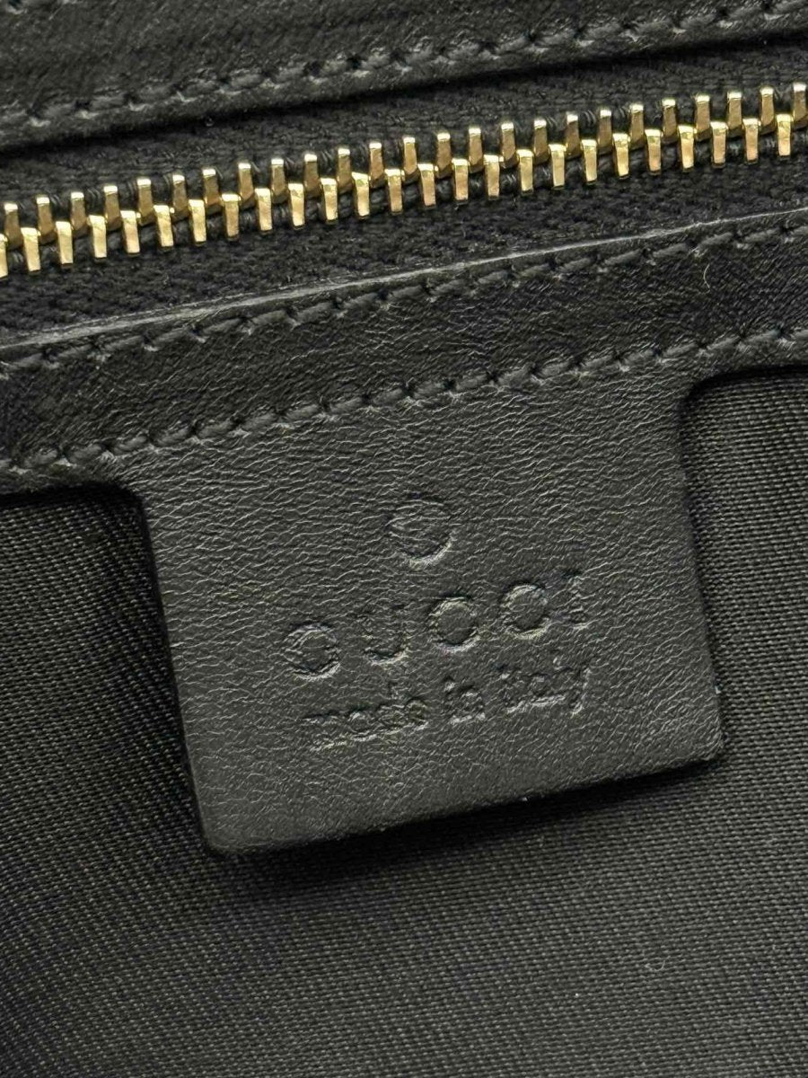 Pre - loved GUCCI Black Frilled Tote Bag at Reems Closet