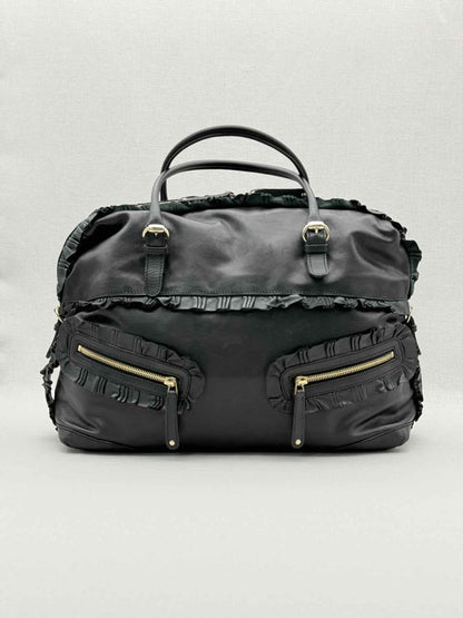 Pre - loved GUCCI Black Frilled Tote Bag at Reems Closet
