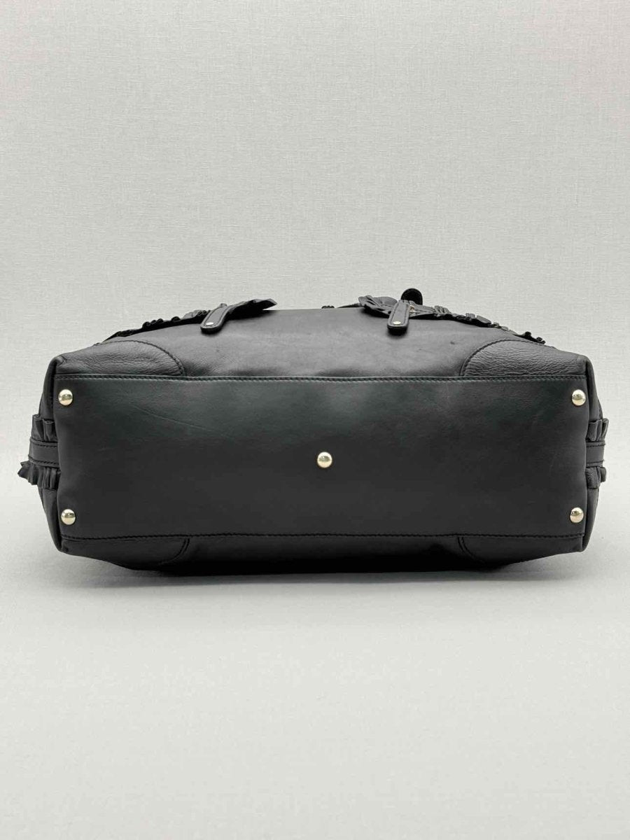 Pre - loved GUCCI Black Frilled Tote Bag at Reems Closet