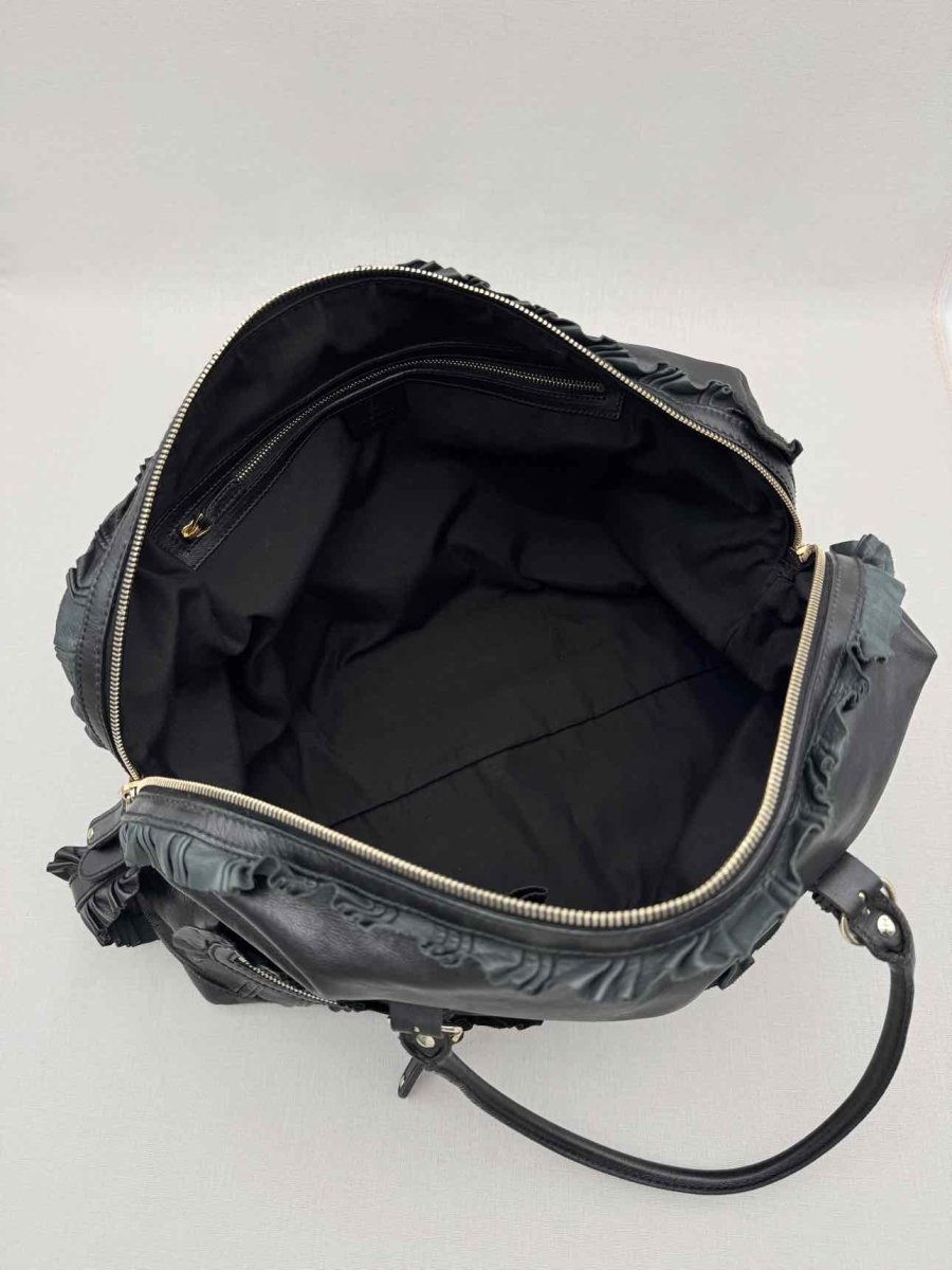 Pre - loved GUCCI Black Frilled Tote Bag at Reems Closet