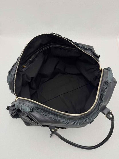 Pre - loved GUCCI Black Frilled Tote Bag at Reems Closet