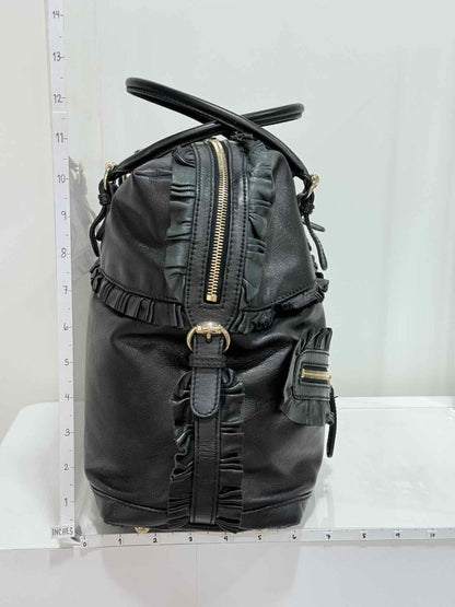 Pre - loved GUCCI Black Frilled Tote Bag at Reems Closet
