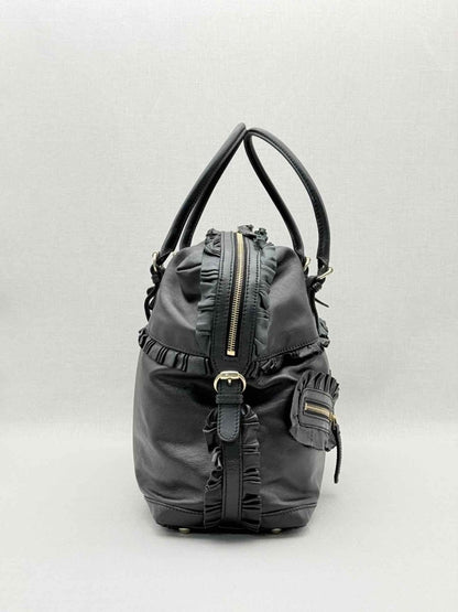 Pre - loved GUCCI Black Frilled Tote Bag at Reems Closet