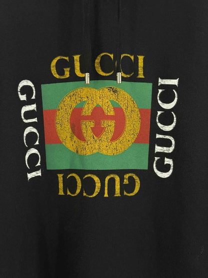 Pre - loved GUCCI Black Logo Size US 2 Sweatshirt at Reems Closet