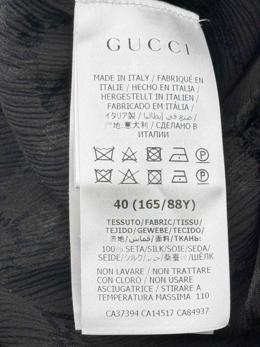 Pre - loved GUCCI Black Logo Size US 4 Shirt at Reems Closet