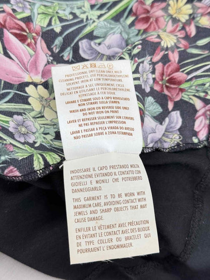 Pre - loved GUCCI Black Multicolor Floral Size Small Blouse at Reems Closet