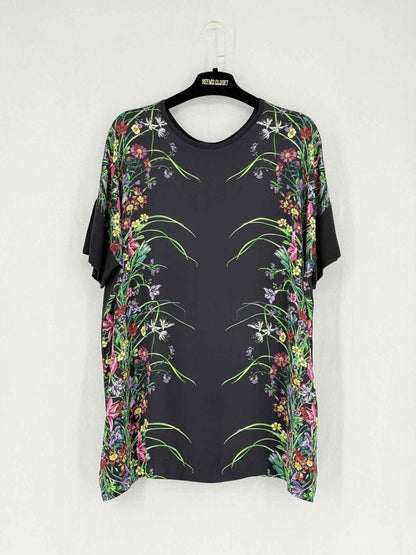 Pre - loved GUCCI Black Multicolor Floral Size Small Blouse at Reems Closet