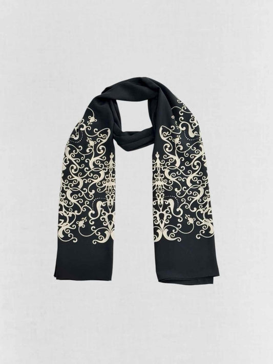 Pre - loved GUCCI Black Multicolor Printed Scarf at Reems Closet