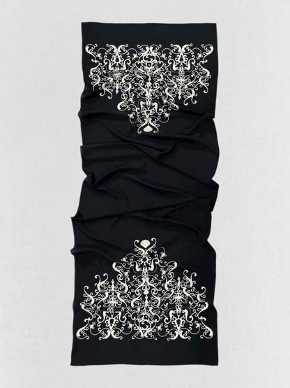 Pre - loved GUCCI Black Multicolor Printed Scarf at Reems Closet