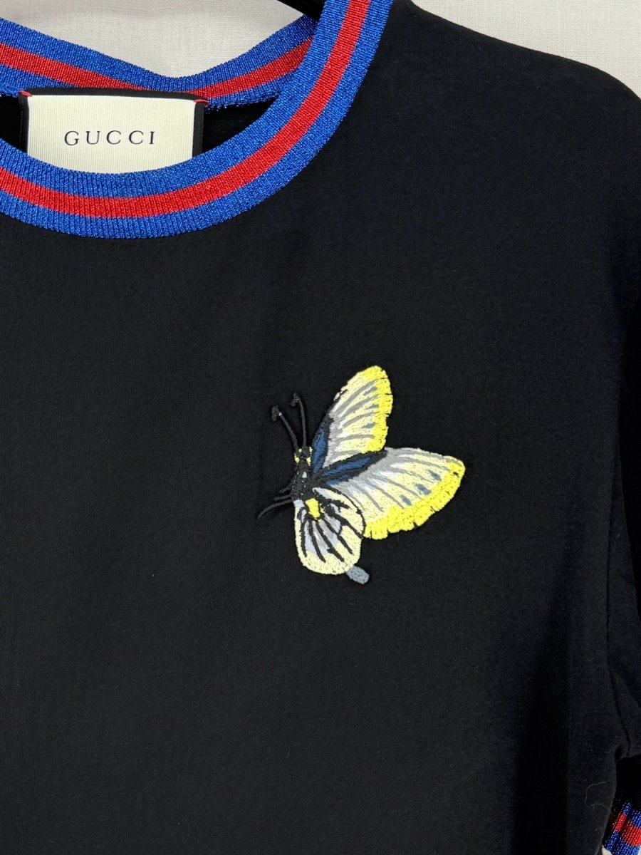 Pre - loved GUCCI Black Multicolor Size Small T-shirt at Reems Closet