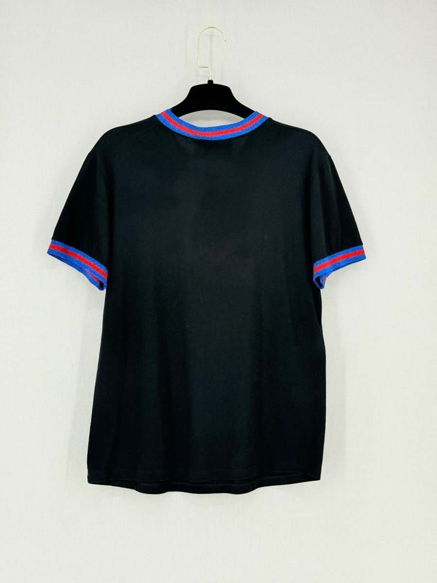 Pre - loved GUCCI Black Multicolor Size Small T-shirt at Reems Closet