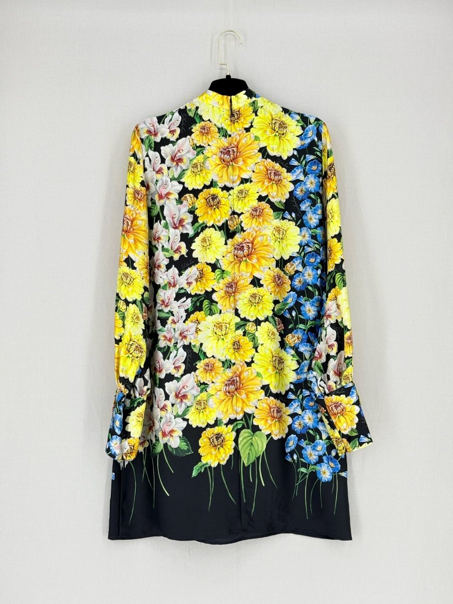 Pre - loved GUCCI Black Multicolor Size US 6 Knee Length Dress at Reems Closet