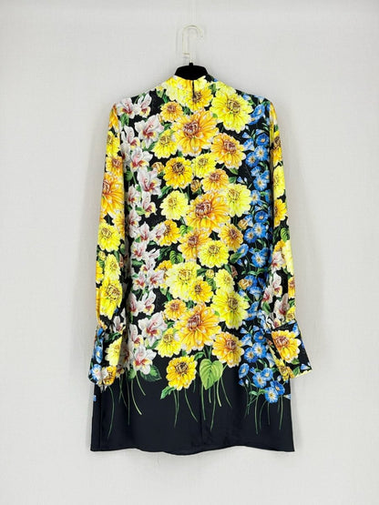 Pre - loved GUCCI Black Multicolor Size US 6 Knee Length Dress at Reems Closet