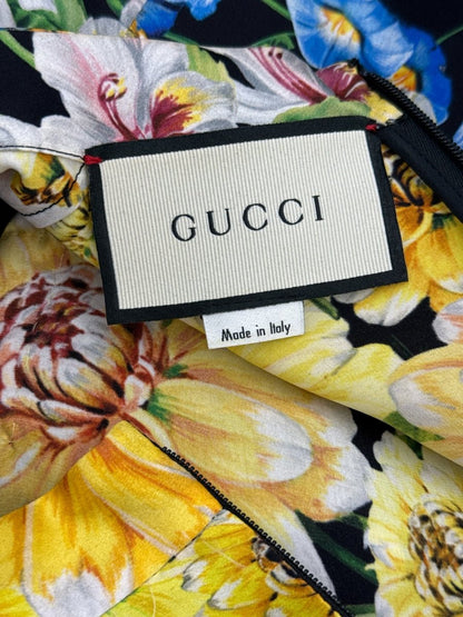 Pre - loved GUCCI Black Multicolor Size US 6 Knee Length Dress at Reems Closet
