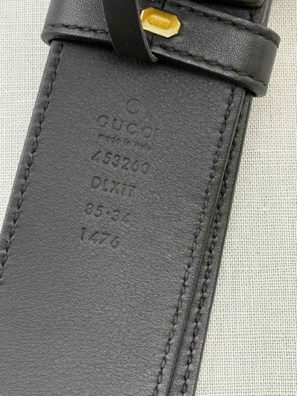 Pre - loved GUCCI Black Pearl Belt at Reems Closet