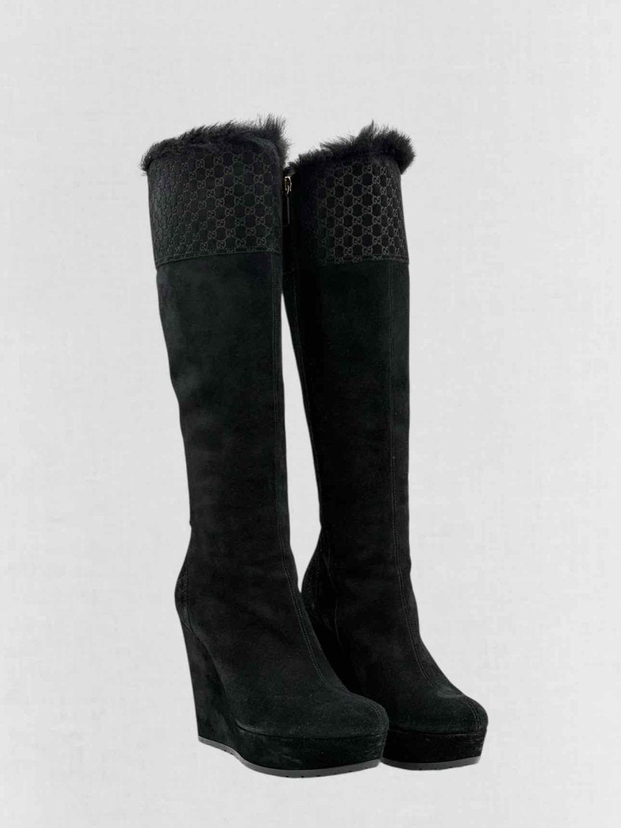 Pre - loved GUCCI Black Size EU 38.5 Knee High Boots at Reems Closet