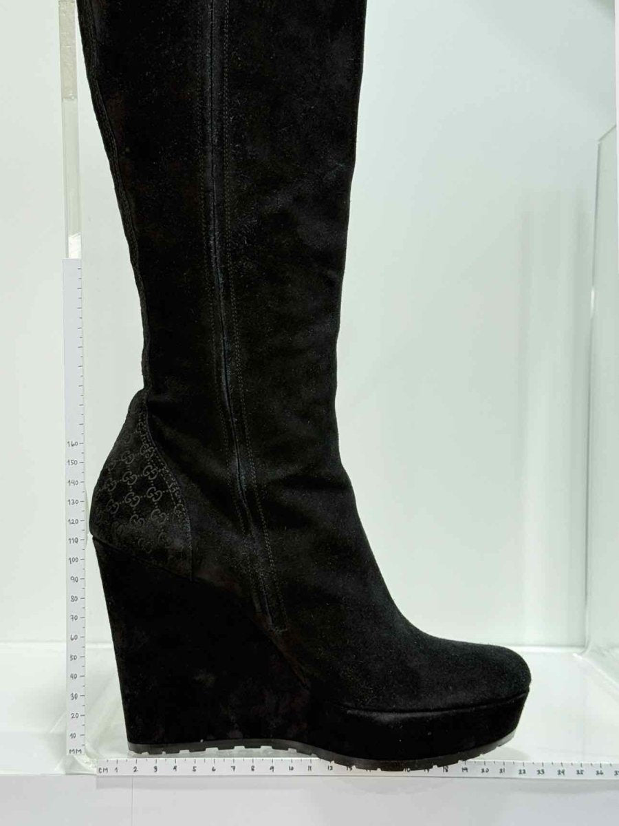 Pre - loved GUCCI Black Size EU 38.5 Knee High Boots at Reems Closet