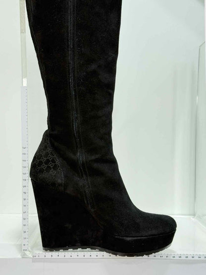 Pre - loved GUCCI Black Size EU 38.5 Knee High Boots at Reems Closet