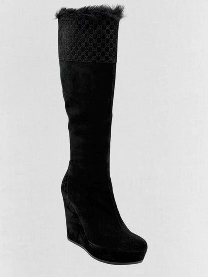 Pre - loved GUCCI Black Size EU 38.5 Knee High Boots at Reems Closet