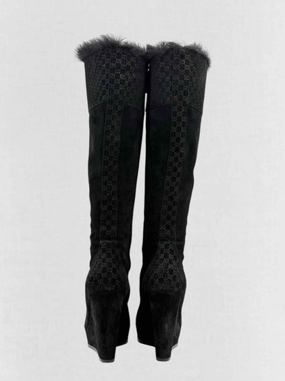 Pre - loved GUCCI Black Size EU 38.5 Knee High Boots at Reems Closet