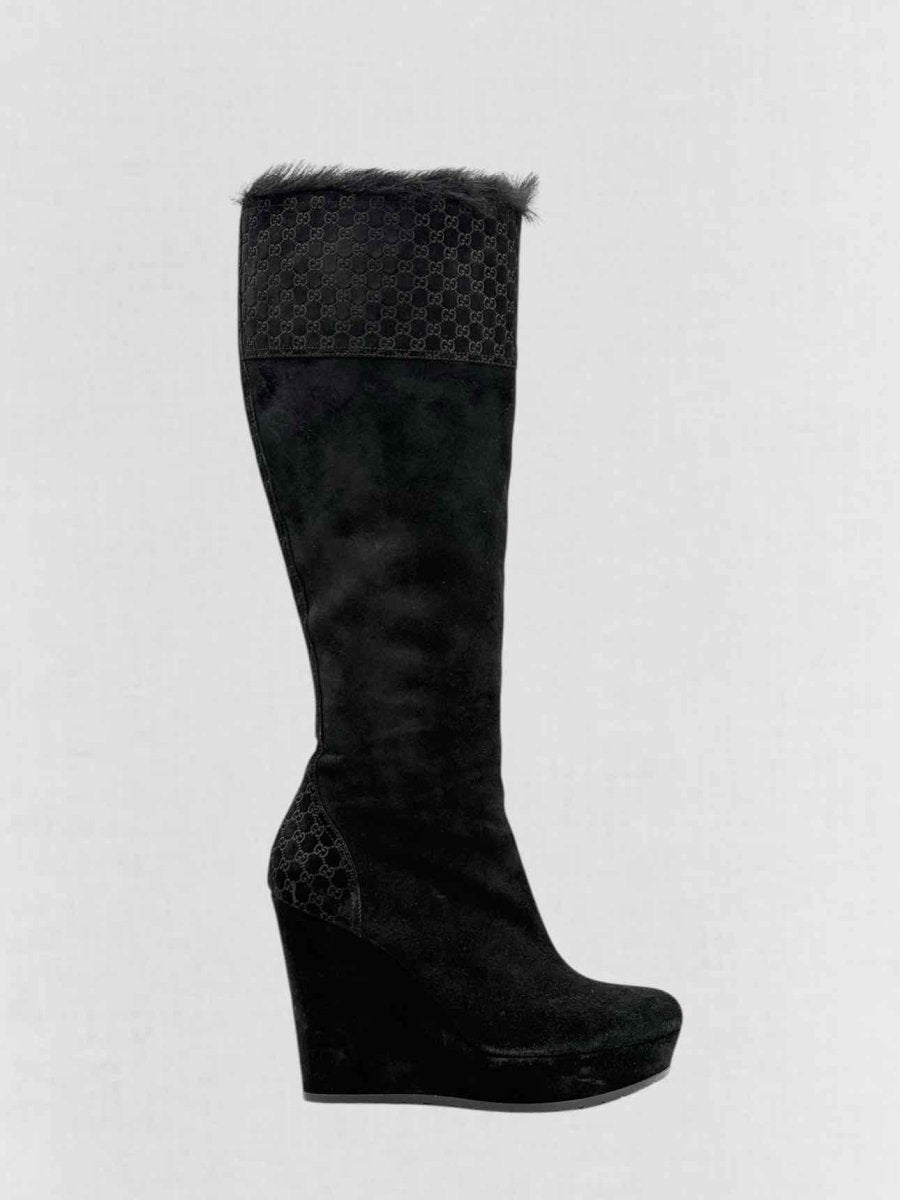 Pre - loved GUCCI Black Size EU 38.5 Knee High Boots at Reems Closet