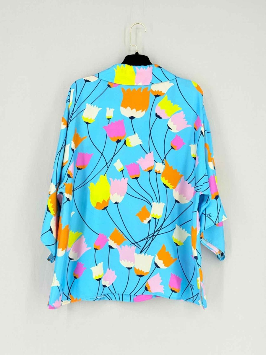 Pre - loved GUCCI Blue Multicolor Tulip Print Size US 2 Outfit Set at Reems Closet