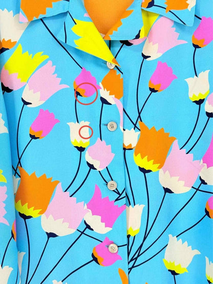 Pre - loved GUCCI Blue Multicolor Tulip Print Size US 2 Outfit Set at Reems Closet