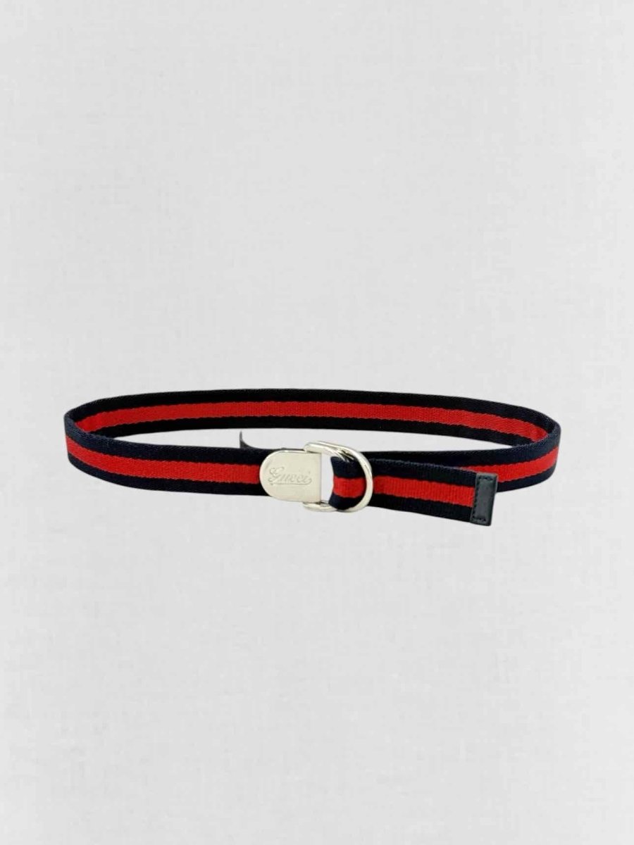 Pre - loved GUCCI Blue & Red Belt at Reems Closet