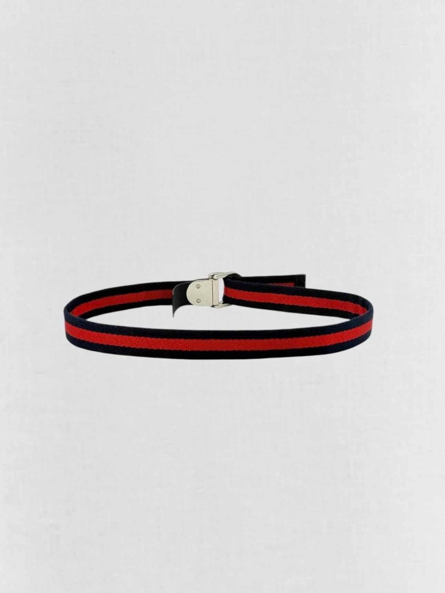 Pre - loved GUCCI Blue & Red Belt at Reems Closet