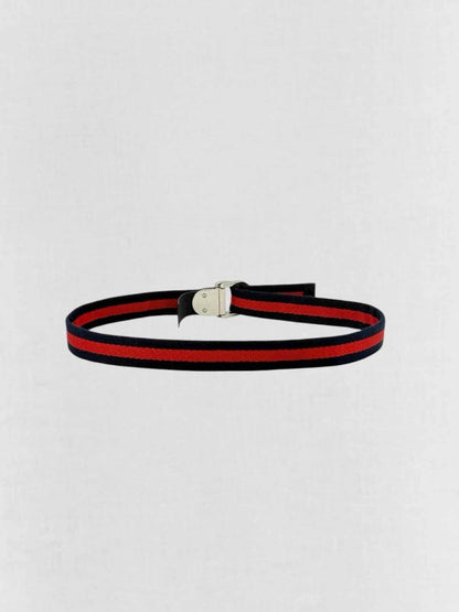 Pre - loved GUCCI Blue & Red Belt at Reems Closet