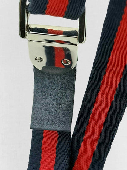 Pre - loved GUCCI Blue & Red Belt at Reems Closet