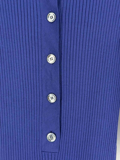 Pre - loved GUCCI Blue Ribbed Size Large Short Dress at Reems Closet