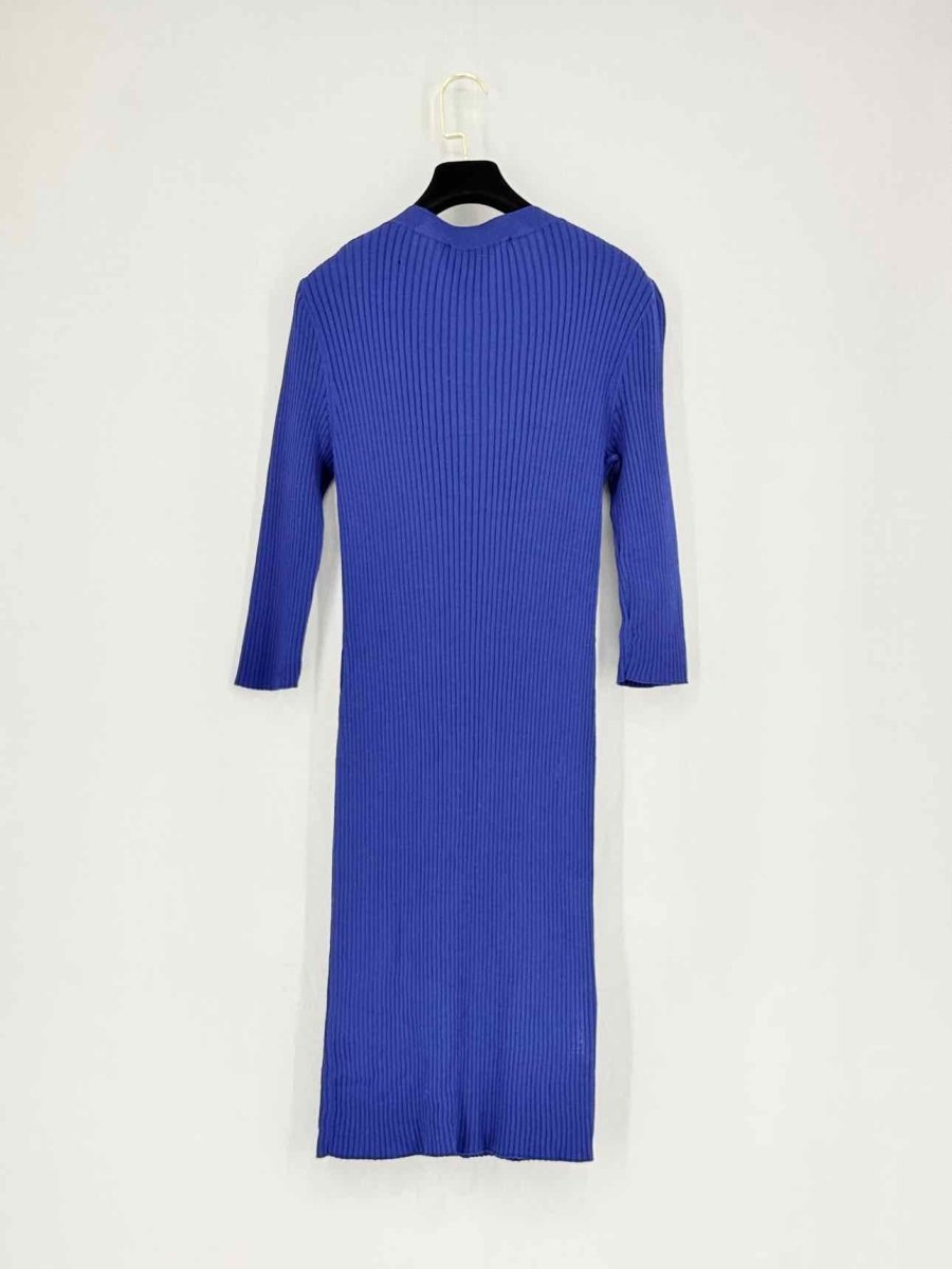 Pre - loved GUCCI Blue Ribbed Size Large Short Dress at Reems Closet