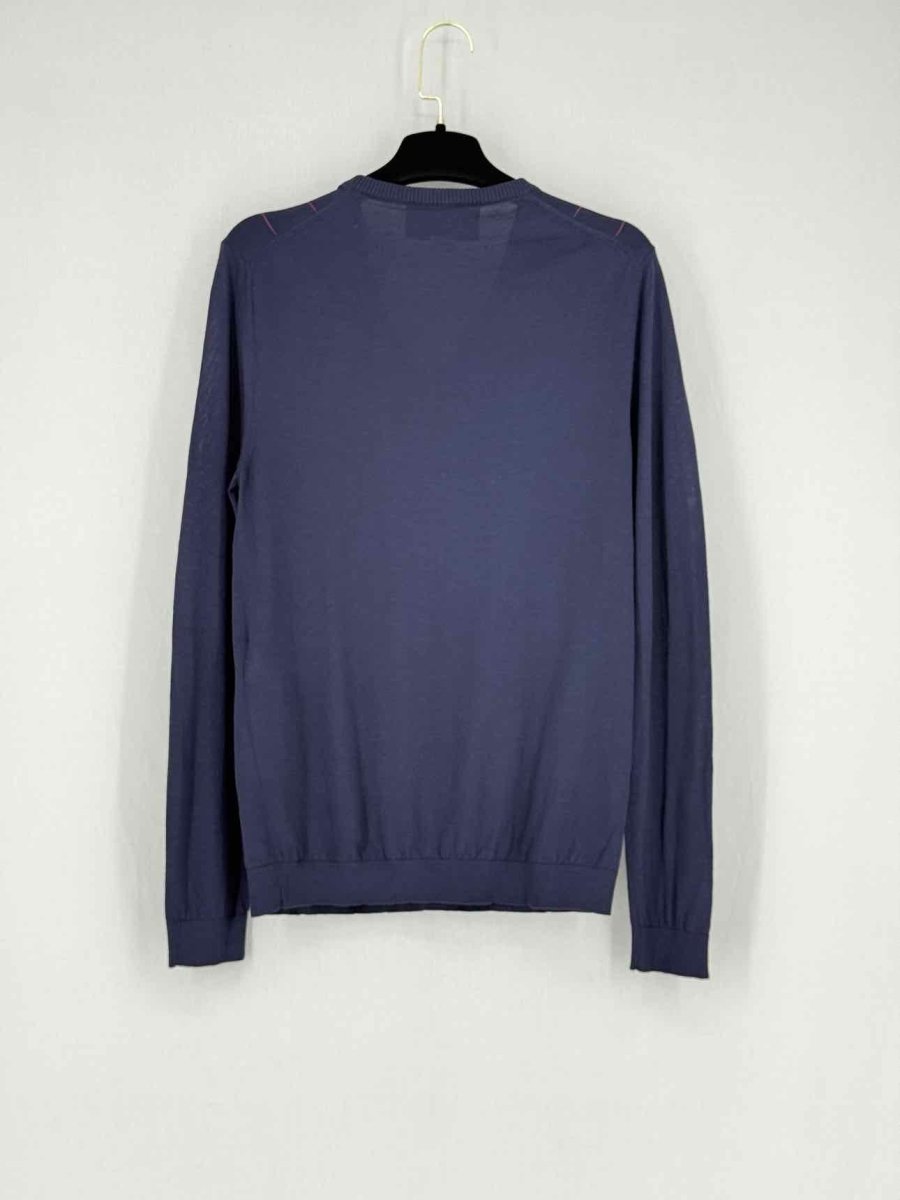 Pre - loved GUCCI Blue w/ Pink GG Logo Size XSmall Jumper at Reems Closet