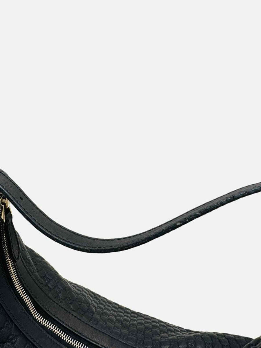 Pre-loved GUCCI Bree Black Microguccissima Hobo bag from Reems Closet