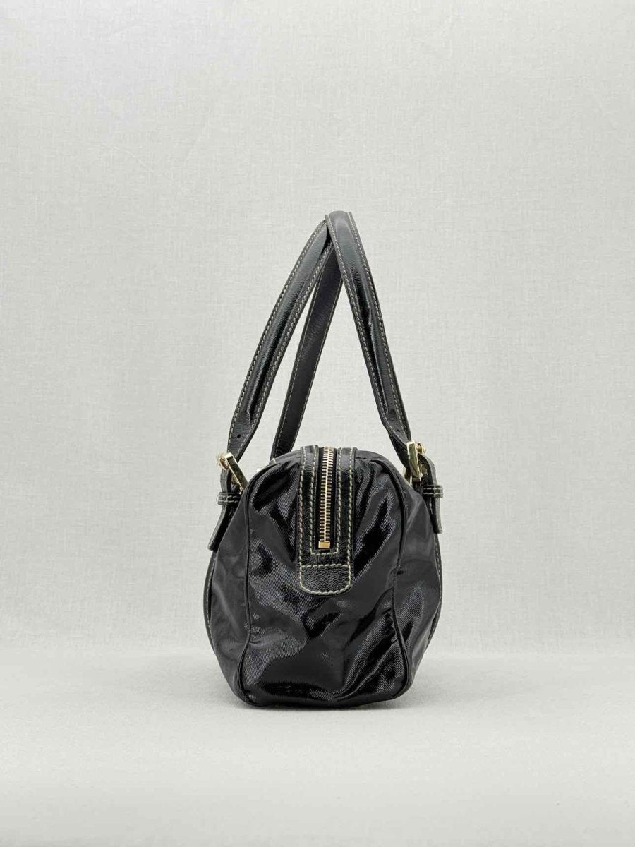 Pre - loved GUCCI Britt Boston Black Shoulder Bag at Reems Closet