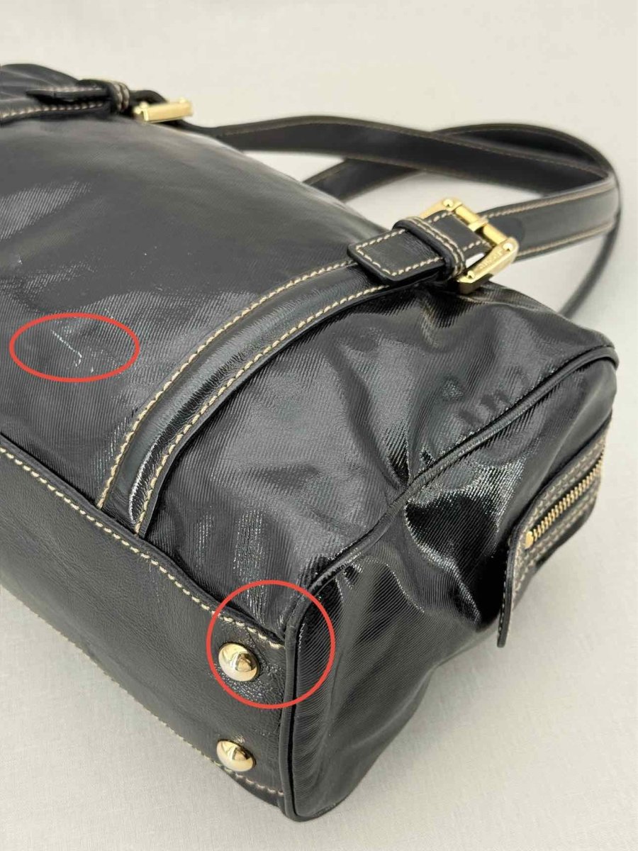 Pre - loved GUCCI Britt Boston Black Shoulder Bag at Reems Closet