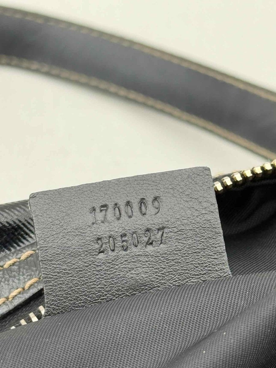 Pre - loved GUCCI Britt Boston Black Shoulder Bag at Reems Closet