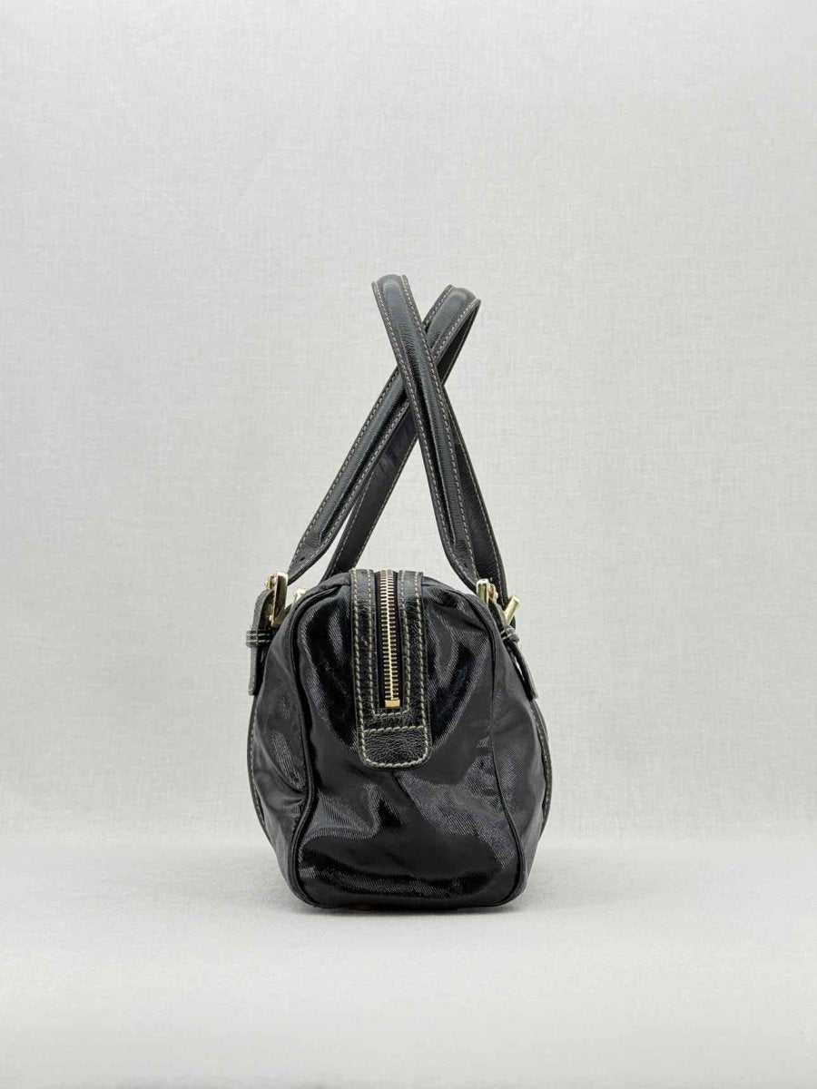 Pre - loved GUCCI Britt Boston Black Shoulder Bag at Reems Closet