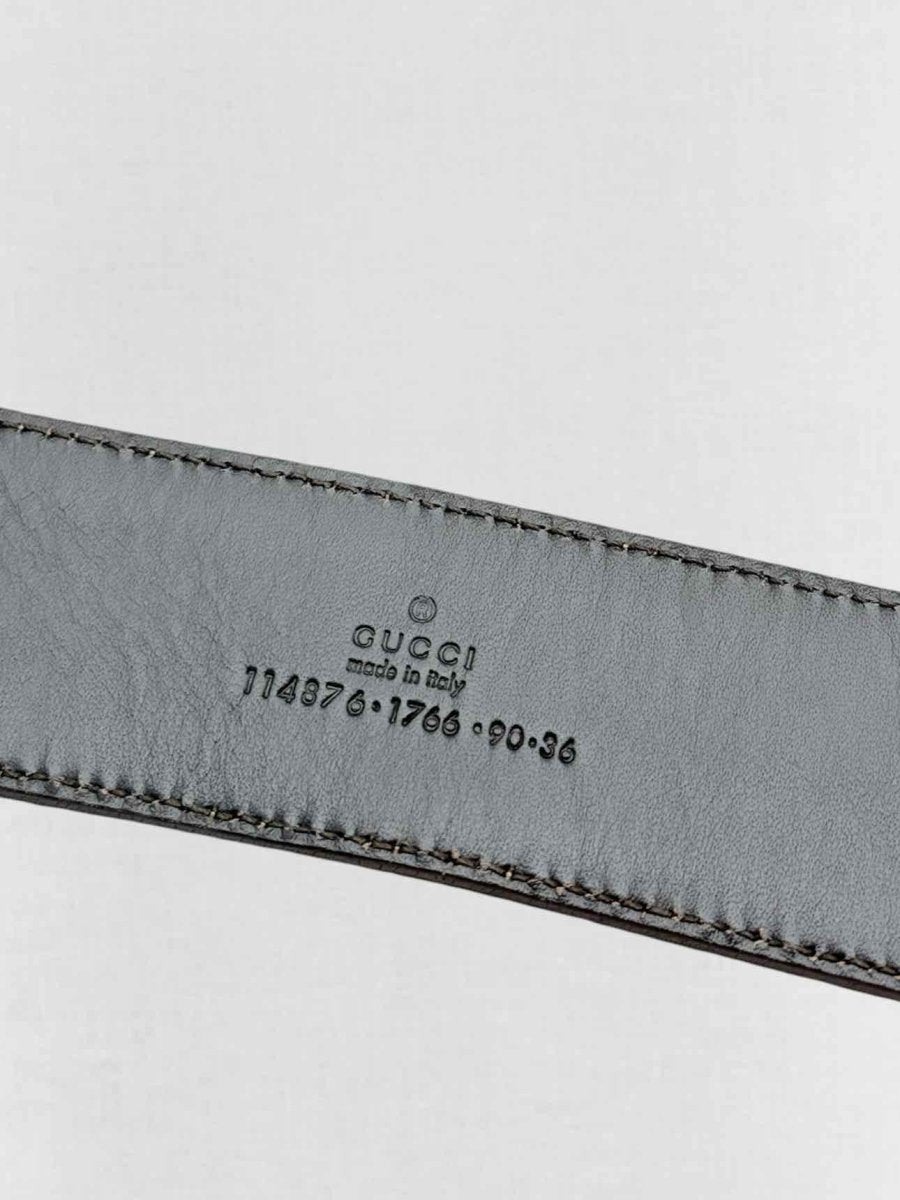 Pre-loved GUCCI Brown & Beige GG Belt at Reems Closet