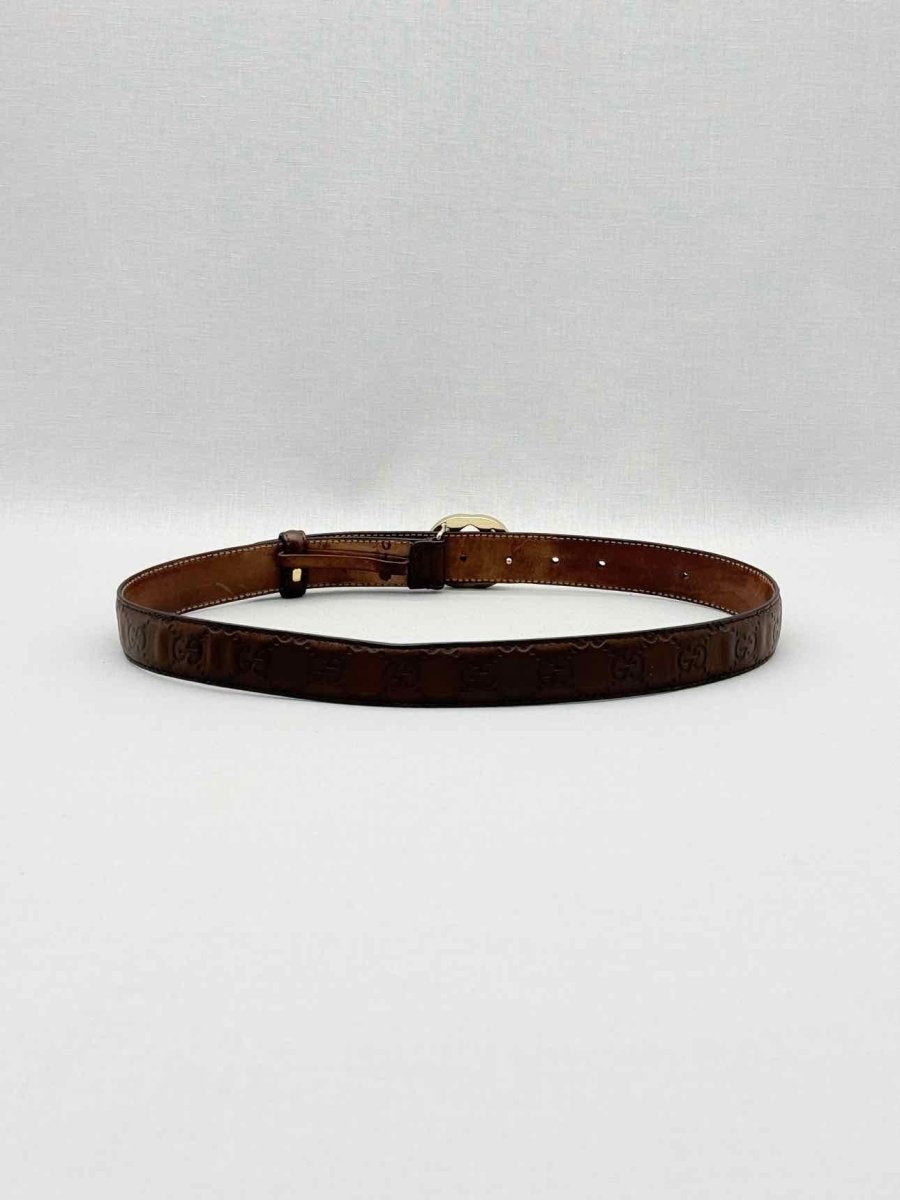 Pre-loved GUCCI Brown Guccissima Belt at Reems Closet
