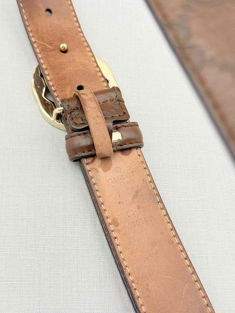 Pre-loved GUCCI Brown Guccissima Belt at Reems Closet