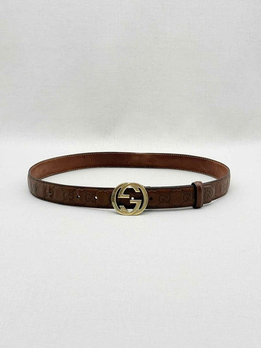 Pre-loved GUCCI Brown Guccissima Belt at Reems Closet