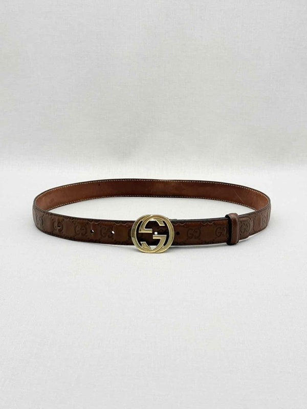 Pre-loved GUCCI Brown Guccissima Belt at Reems Closet