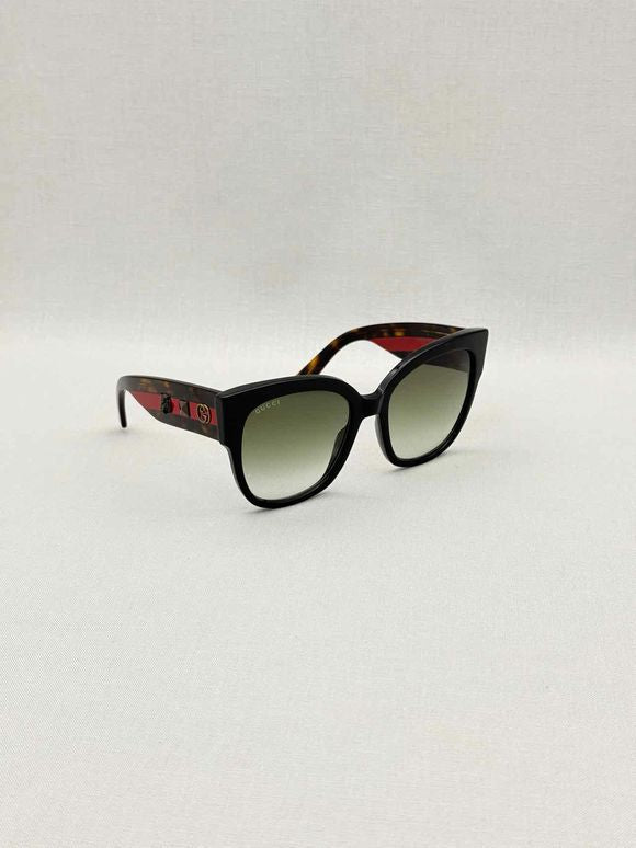 Pre-loved GUCCI Brown Logo Stud Sunglasses at Reems Closet