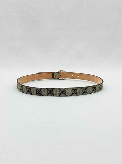 Pre - loved GUCCI Brown Monogram Belt at Reems Closet
