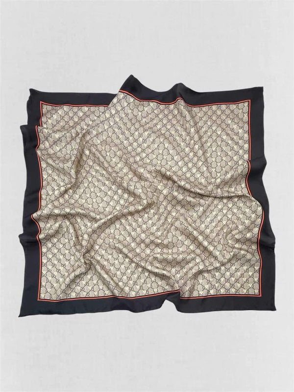 Pre-loved GUCCI Brown Multicolor Bee Scarf at Reems Closet