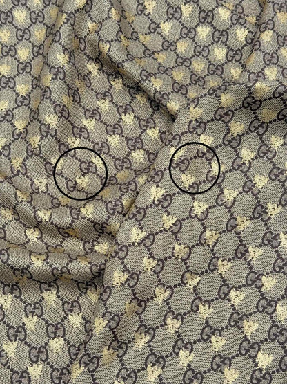Pre-loved GUCCI Brown Multicolor Bee Scarf at Reems Closet
